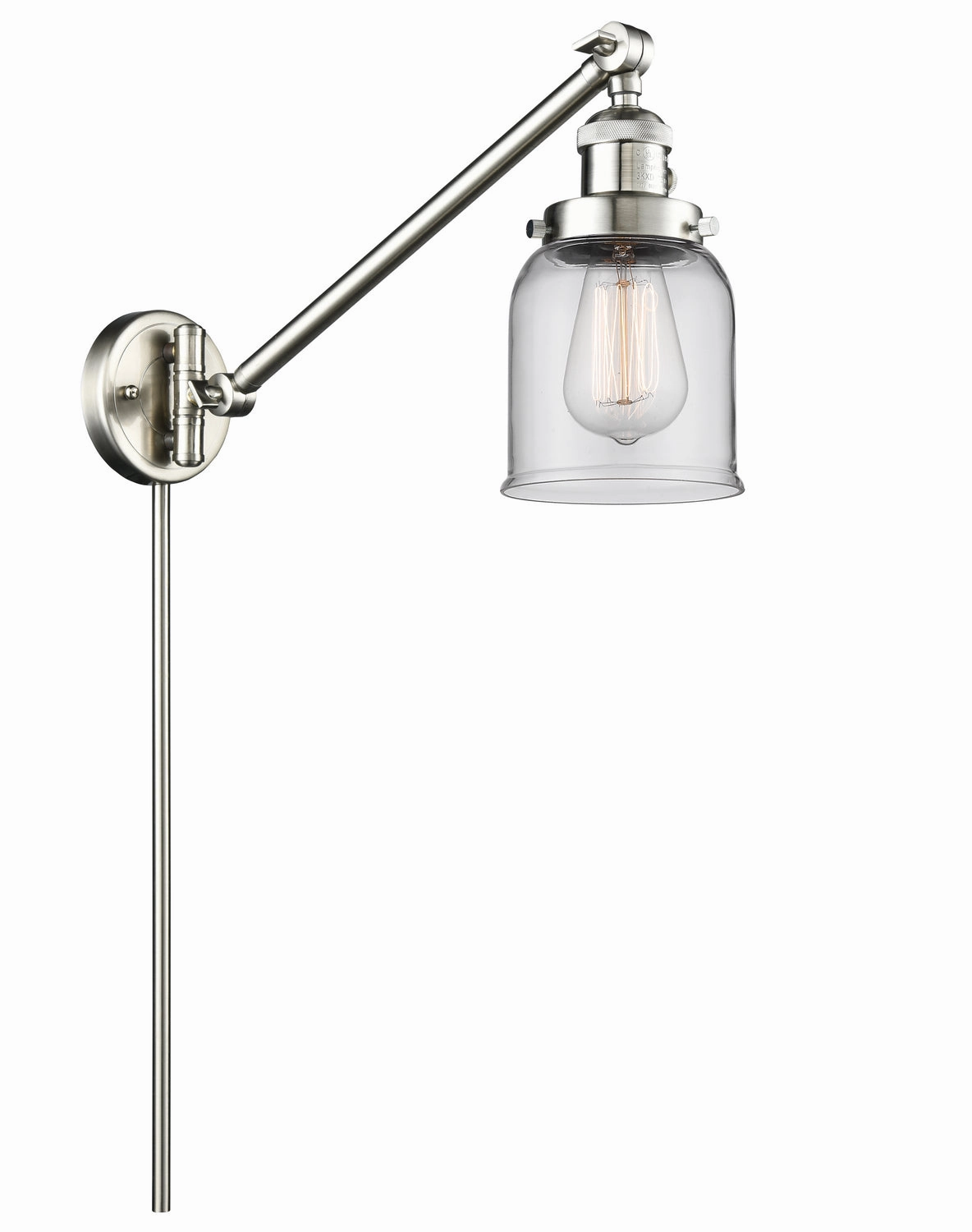 Franklin Restoration LED Swing Arm Lamp Brushed Satin Nickel Wall Lights for decor discount