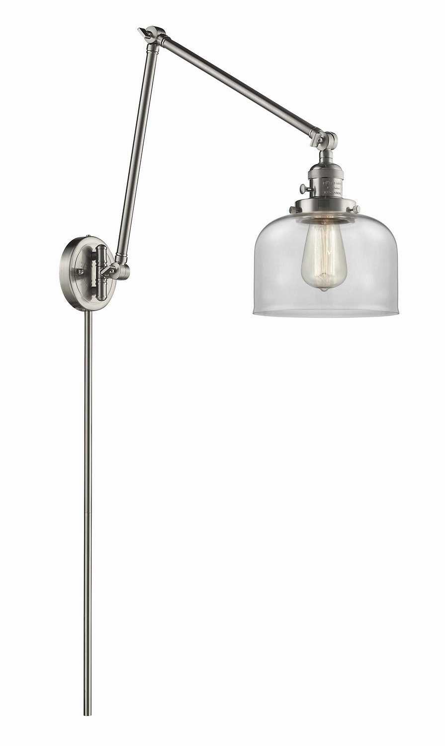 Franklin Restoration LED Swing Arm Lamp Brushed Satin Nickel Wall Lights for decor discount