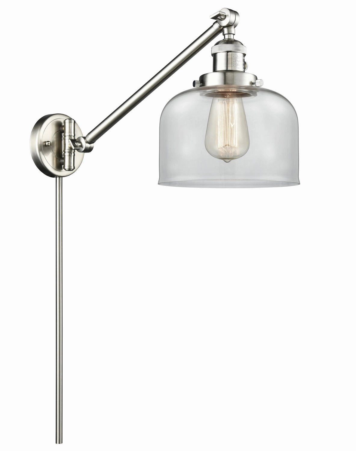 Franklin Restoration LED Swing Arm Lamp Brushed Satin Nickel Wall Lights for decor discount