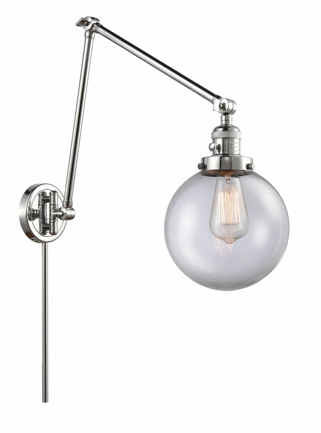 Franklin Restoration LED Swing Arm Lamp Polished Chrome Wall Lights for decor discount