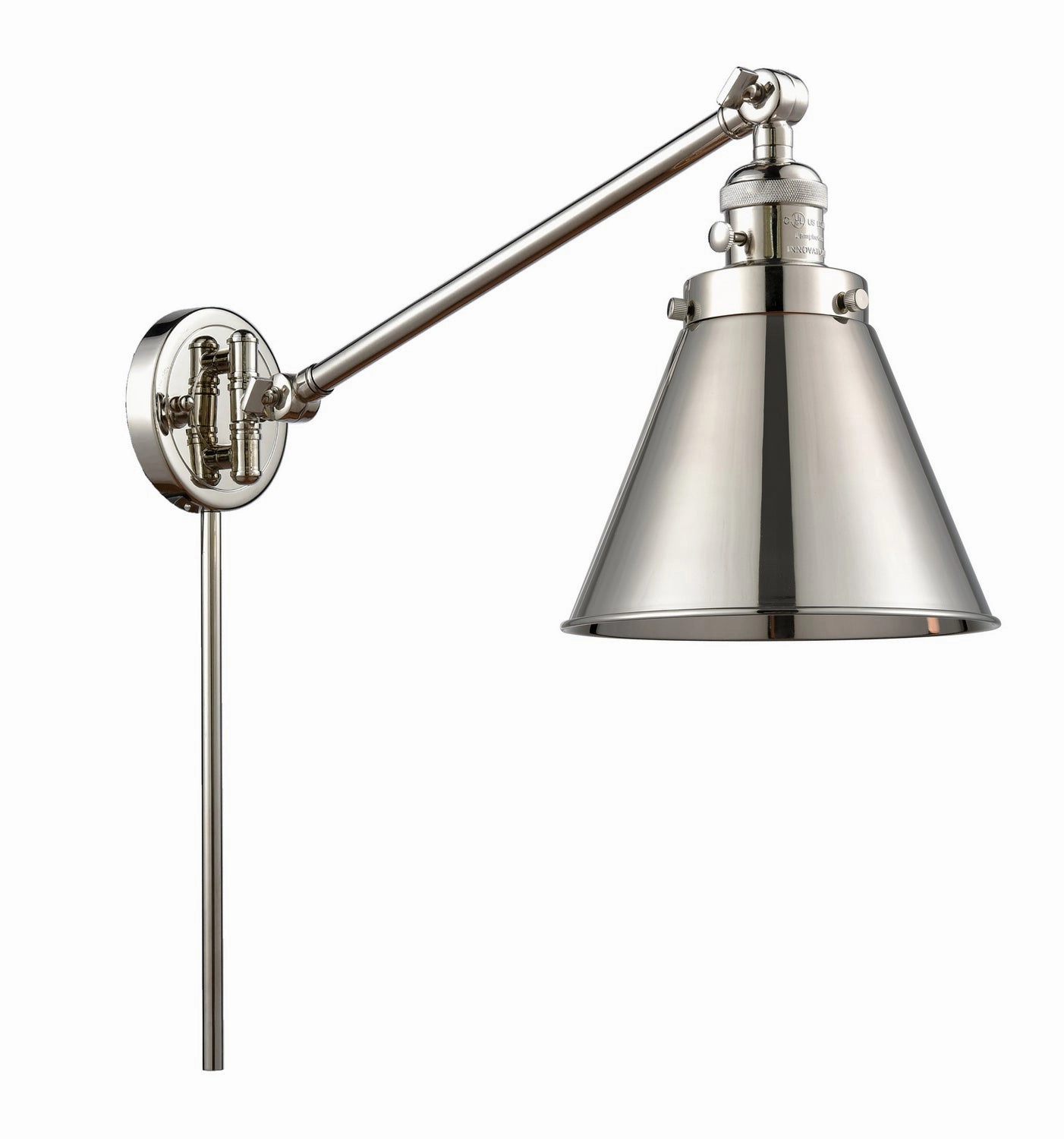 Franklin Restoration LED Swing Arm Lamp Polished Nickel Best Wall Lights online store