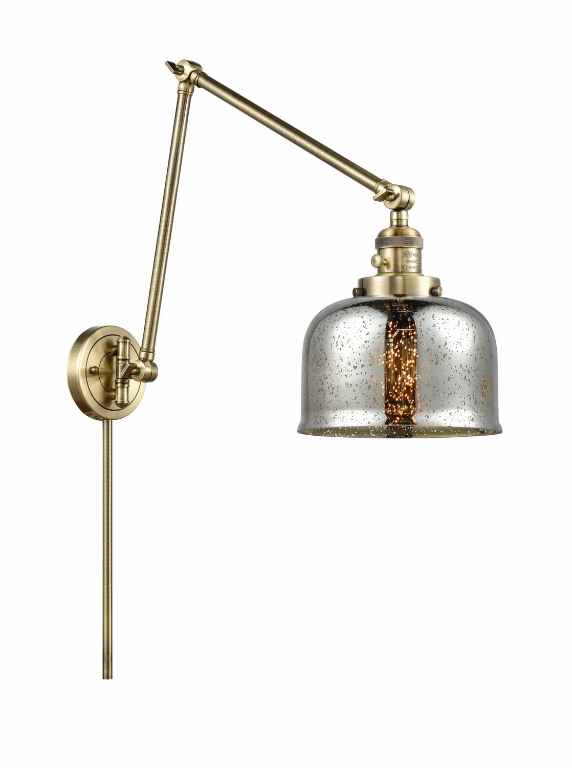 Franklin Restoration One Light Swing Arm Lamp Antique Brass Wall Lights for decor discount