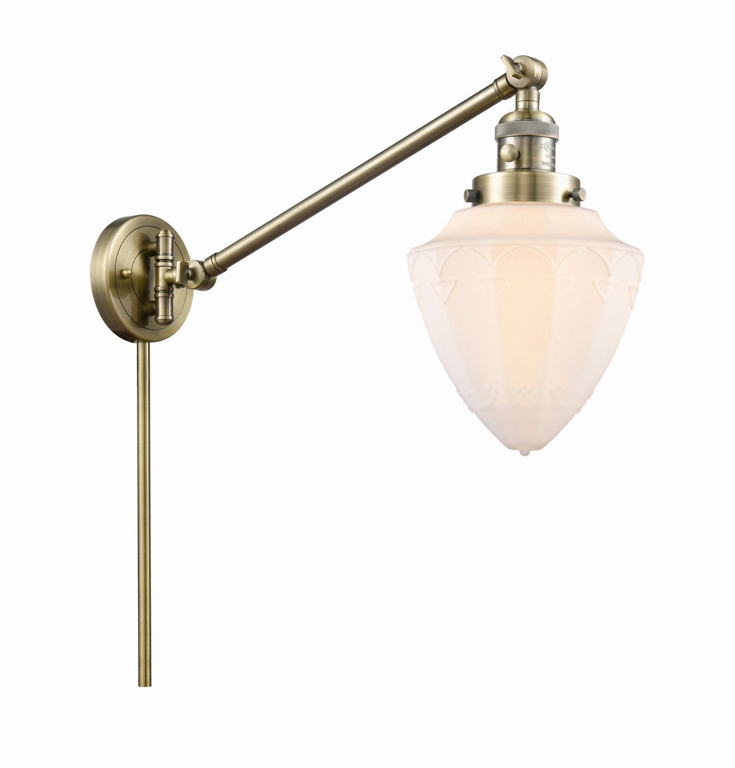 Franklin Restoration One Light Swing Arm Lamp Antique Brass Best Wall Lights online store