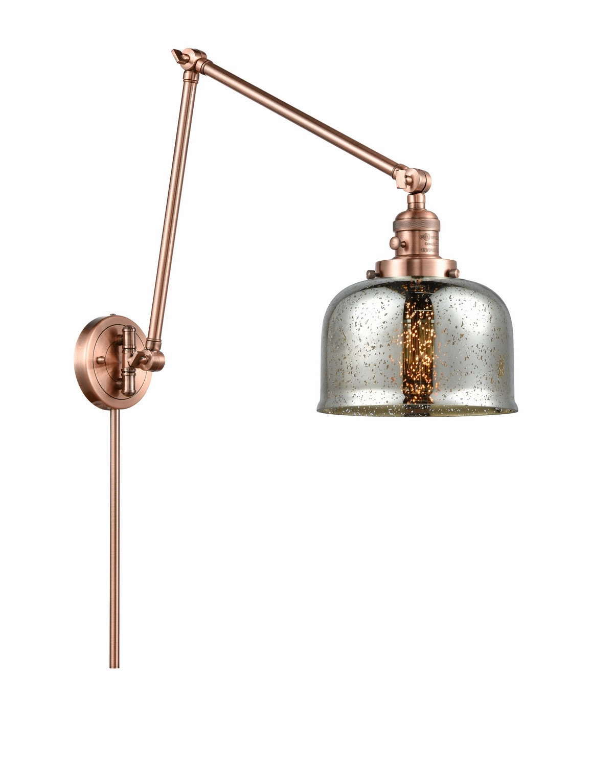 Franklin Restoration One Light Swing Arm Lamp Antique Copper Wall Lights for decor discount