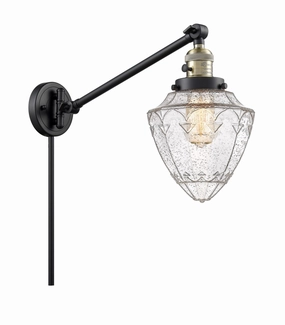 Franklin Restoration One Light Swing Arm Lamp Black Antique Brass Best Wall Lights online store