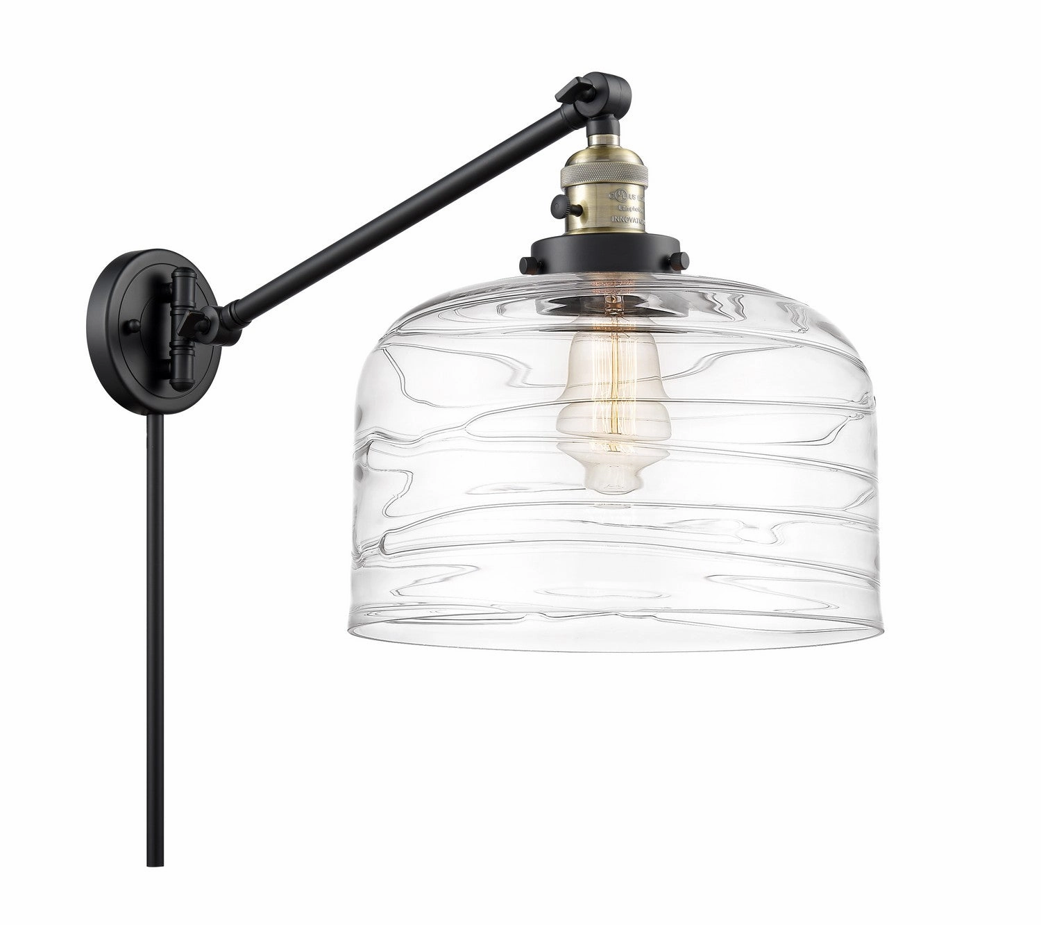 Franklin Restoration One Light Swing Arm Lamp Black Antique Brass Best Wall Lights online store