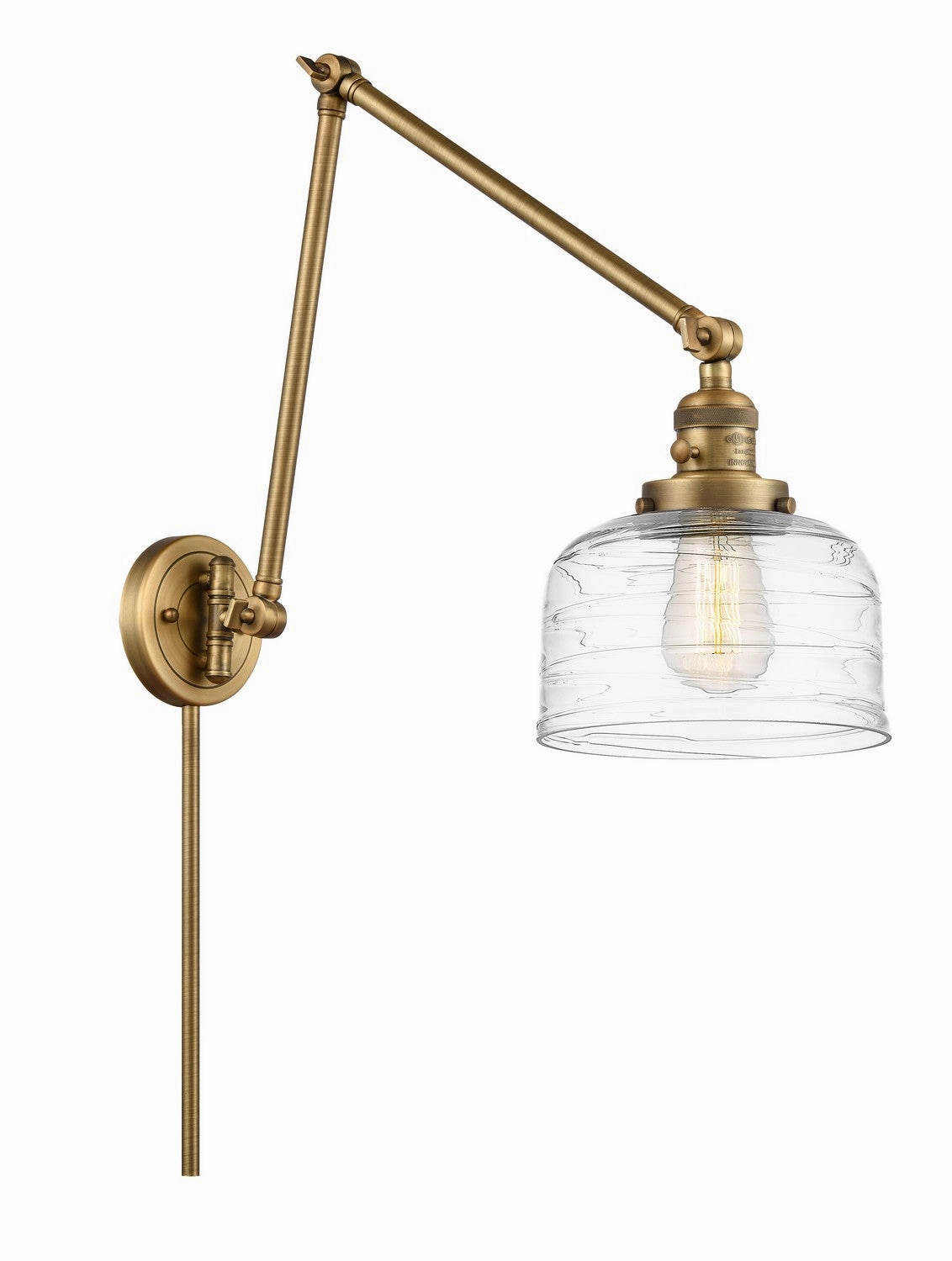 Franklin Restoration One Light Swing Arm Lamp Brushed Brass Wall Lights for decor discount