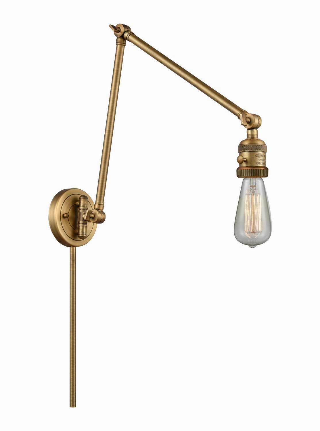 Franklin Restoration One Light Swing Arm Lamp Brushed Brass Wall Lights for decor discount