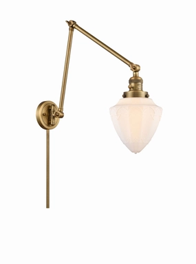 Franklin Restoration One Light Swing Arm Lamp Brushed Brass Wall Lights for decor discount