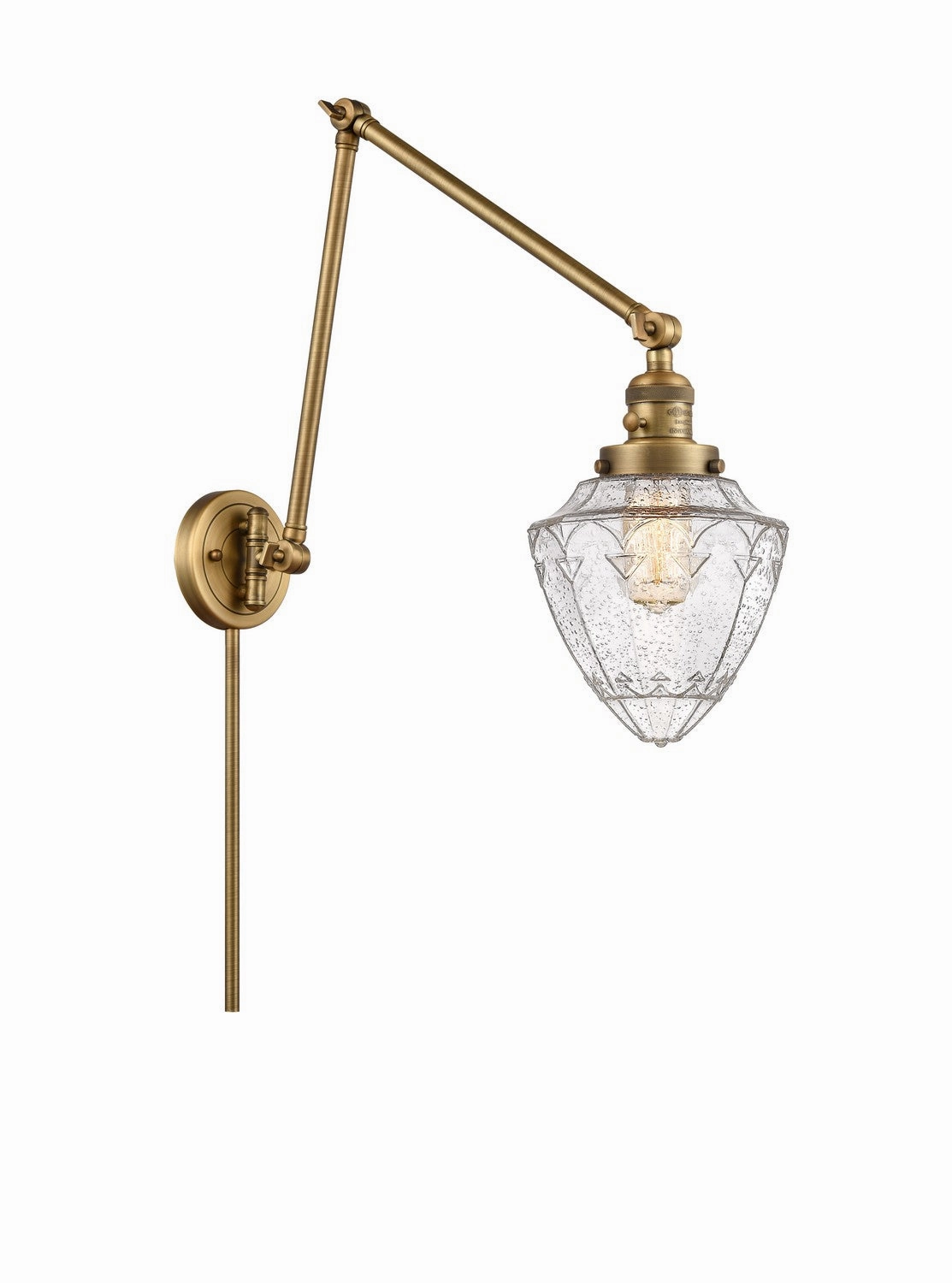 Franklin Restoration One Light Swing Arm Lamp Brushed Brass Wall Lights for decor discount
