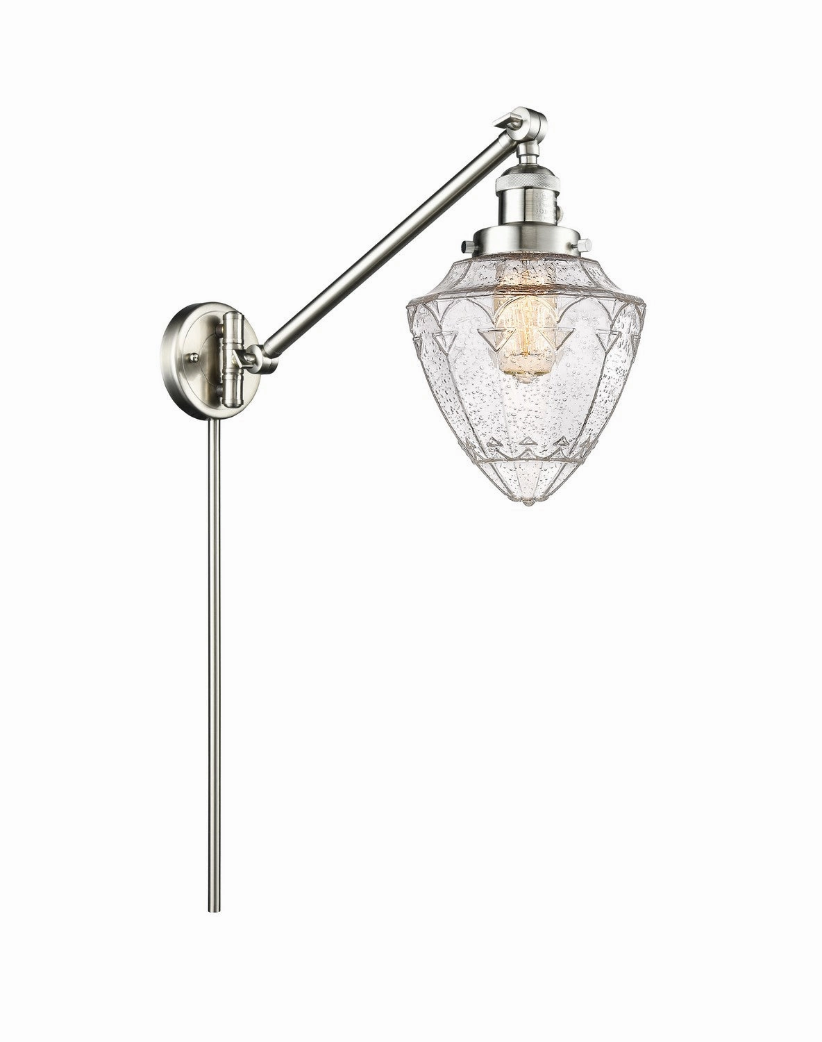 Franklin Restoration One Light Swing Arm Lamp Brushed Satin Nickel Wall Lights for decor discount