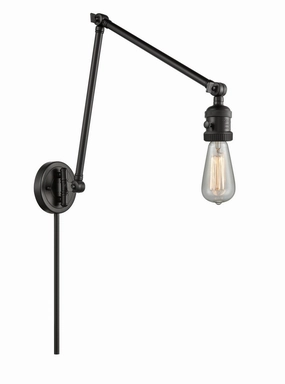 Franklin Restoration One Light Swing Arm Lamp Matte Black Wall Lights for decor discount