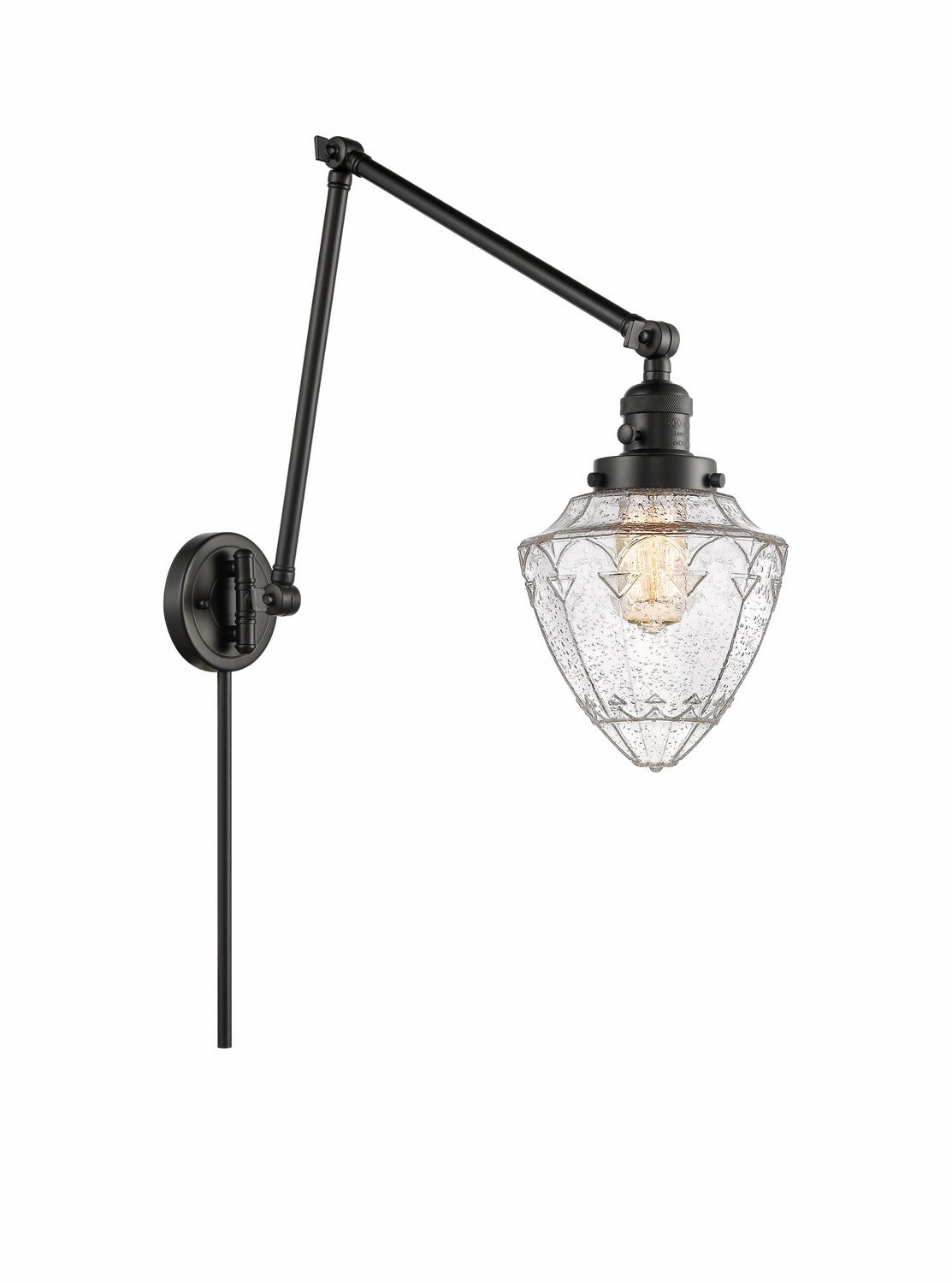 Franklin Restoration One Light Swing Arm Lamp Matte Black Wall Lights for decor discount