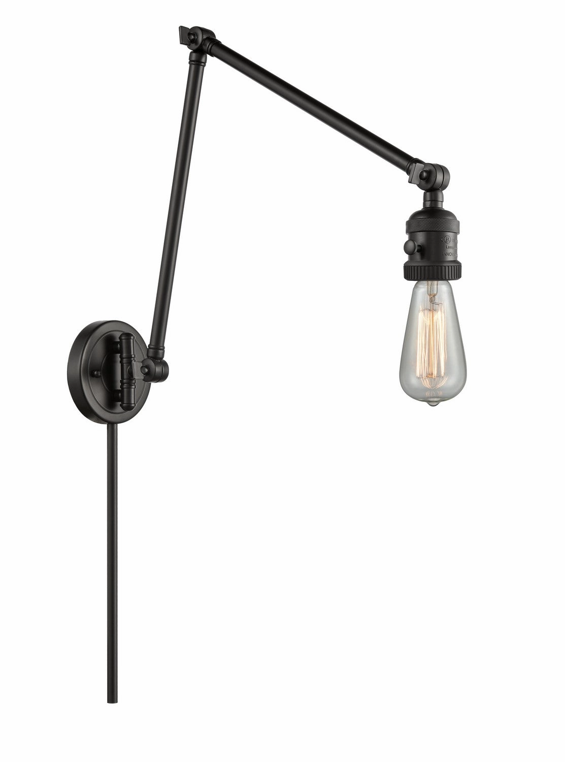 Franklin Restoration One Light Swing Arm Lamp Matte Black Wall Lights for decor discount