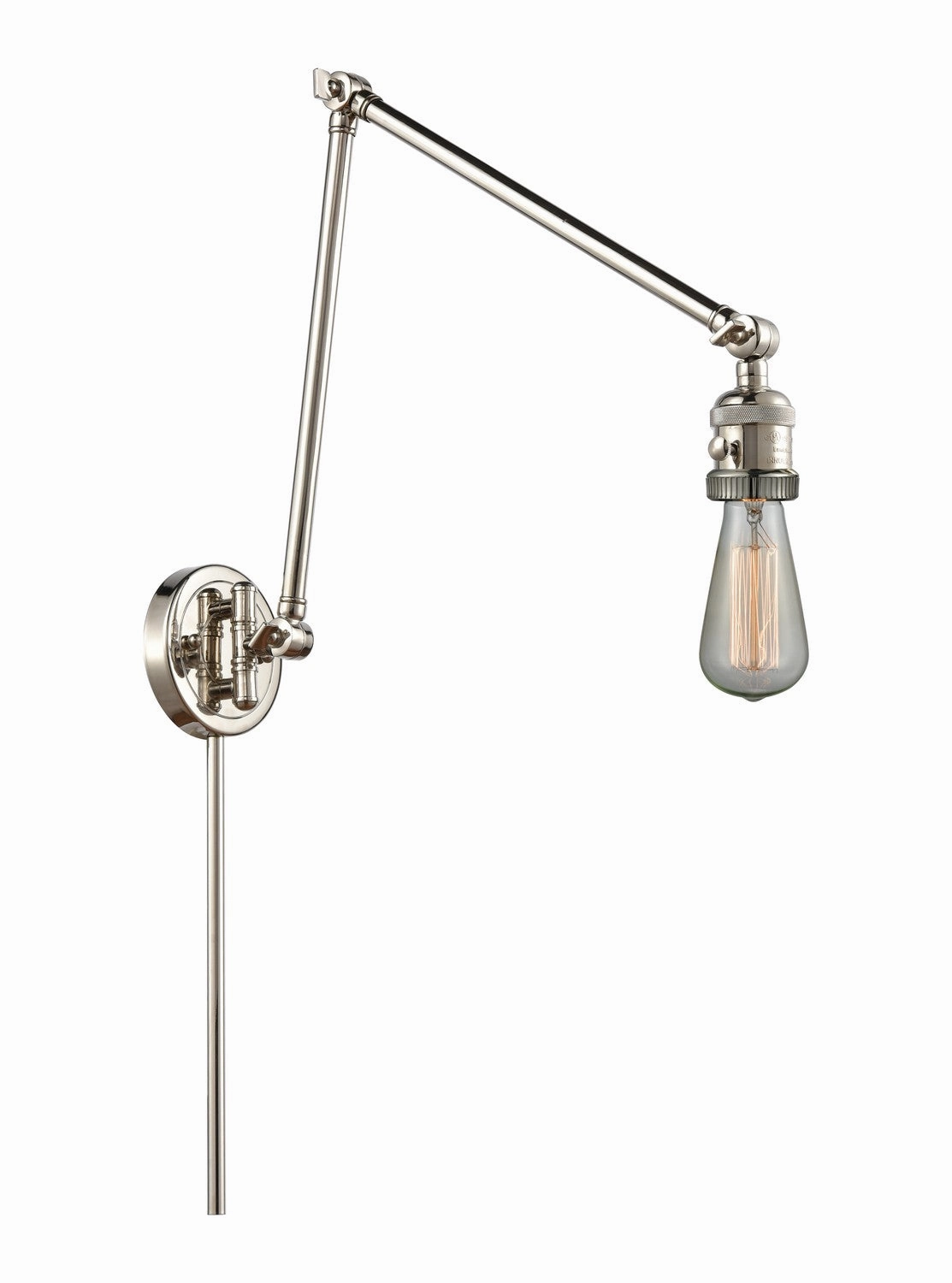 Franklin Restoration One Light Swing Arm Lamp Polished Nickel Wall Lights for decor discount