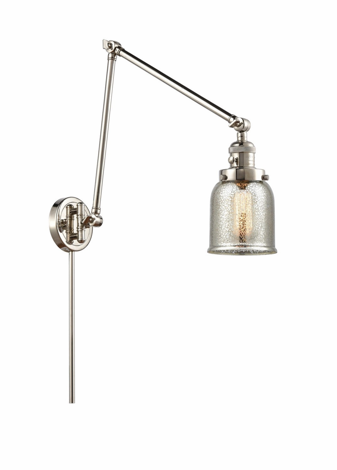 Franklin Restoration One Light Swing Arm Lamp Polished Nickel Wall Lights for decor discount