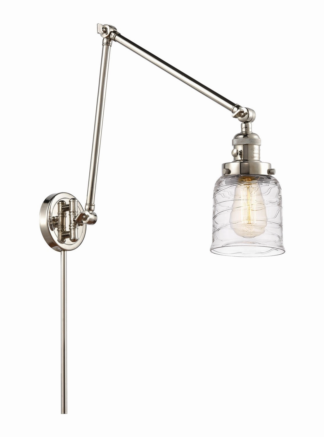 Franklin Restoration One Light Swing Arm Lamp Polished Nickel Wall Lights for decor discount