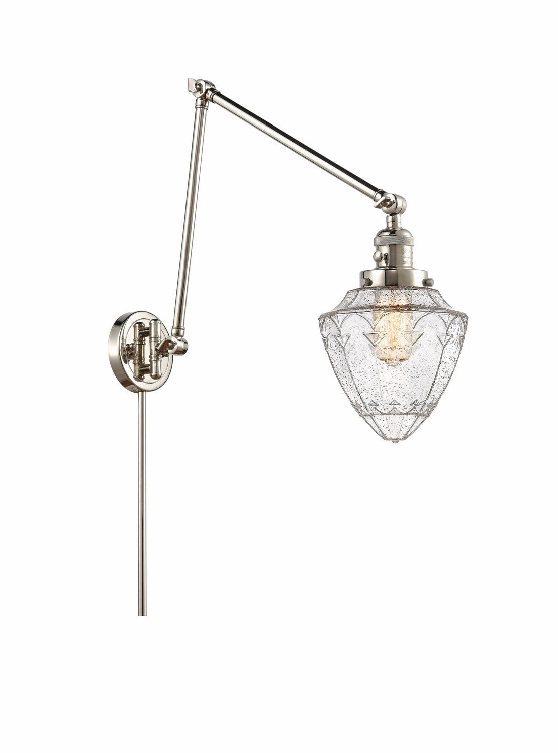 Franklin Restoration One Light Swing Arm Lamp Polished Nickel Wall Lights for decor discount