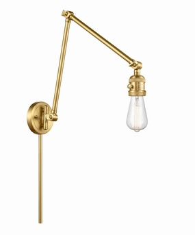 Franklin Restoration One Light Swing Arm Lamp Satin Gold Wall Lights for decor discount