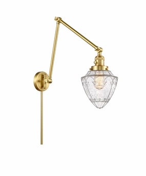 Franklin Restoration One Light Swing Arm Lamp Satin Gold Wall Lights for decor discount