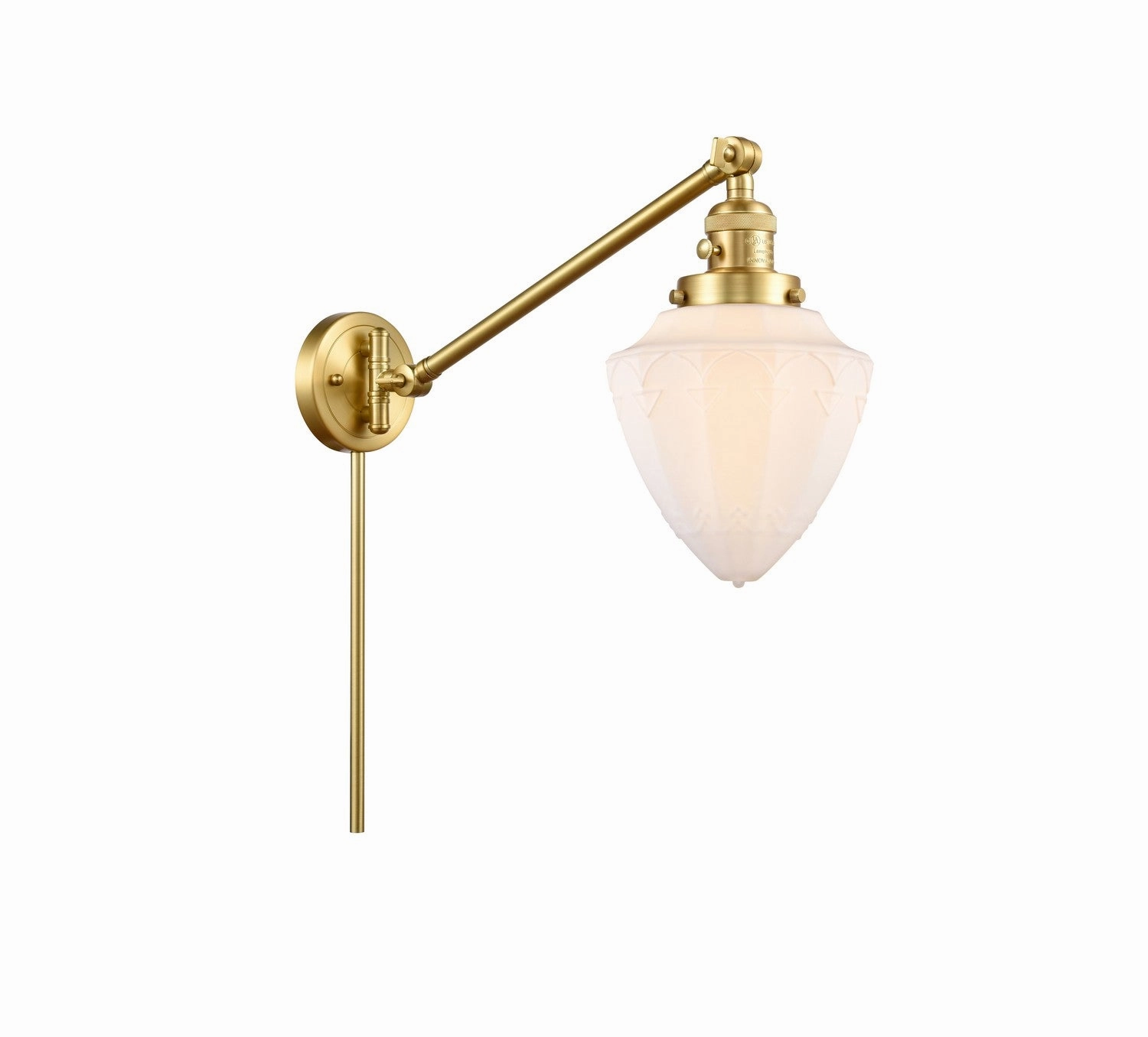 Franklin Restoration One Light Swing Arm Lamp Satin Gold Best Wall Lights online store