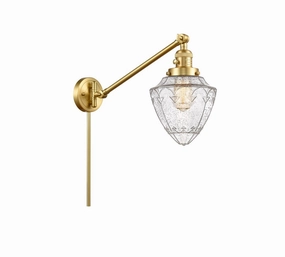 Franklin Restoration One Light Swing Arm Lamp Satin Gold Best Wall Lights online store