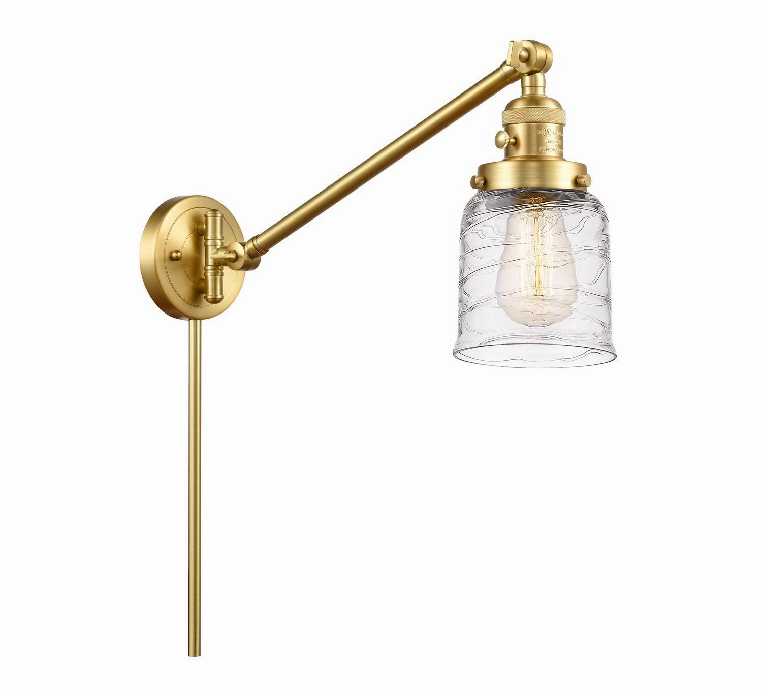 Franklin Restoration One Light Swing Arm Lamp Satin Gold Best Wall Lights online store