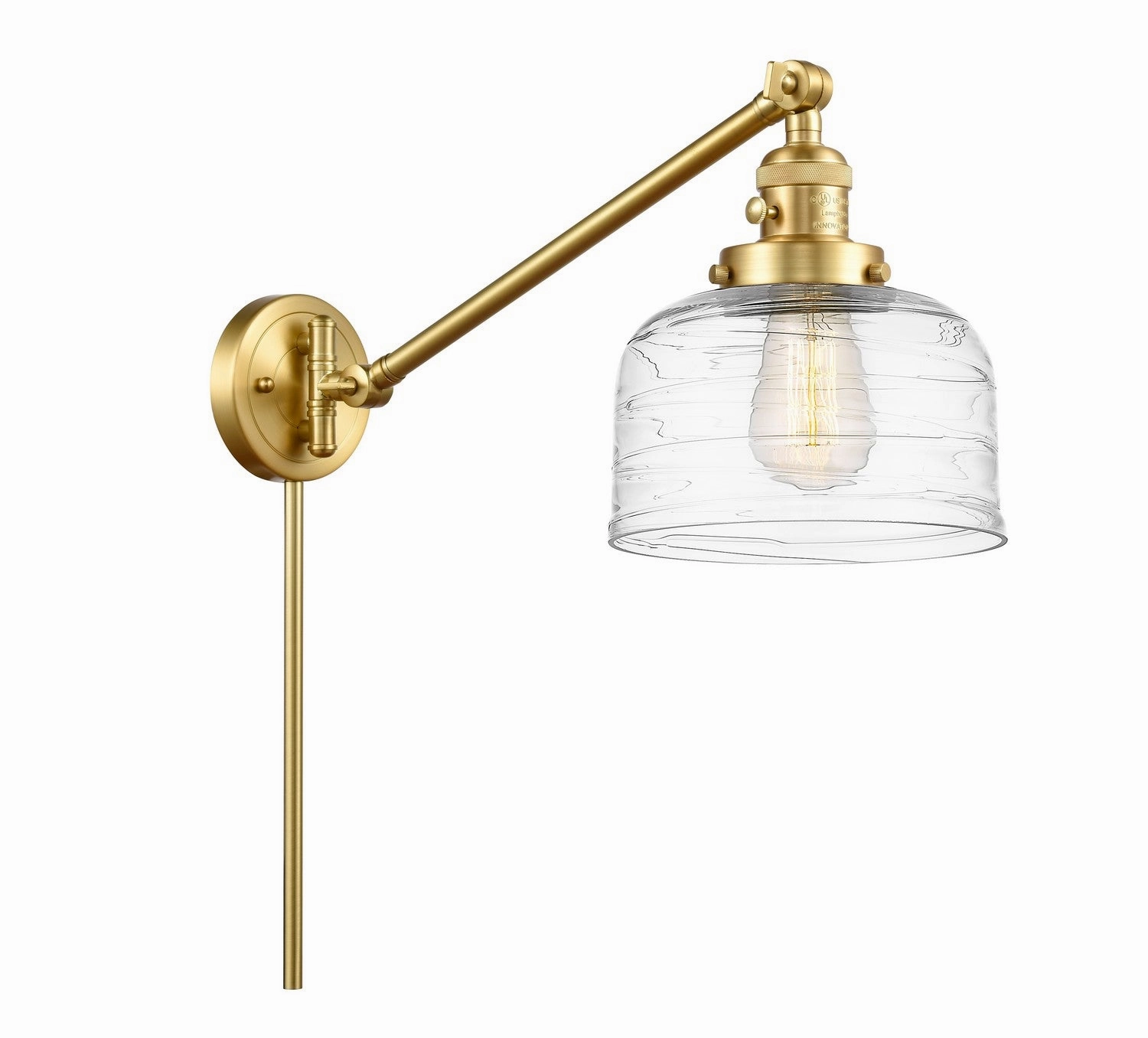 Franklin Restoration One Light Swing Arm Lamp Satin Gold Best Wall Lights online store