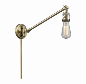 Franklin Restoration One light Swing Arm With Switch Antique Brass Best Wall Lights online store