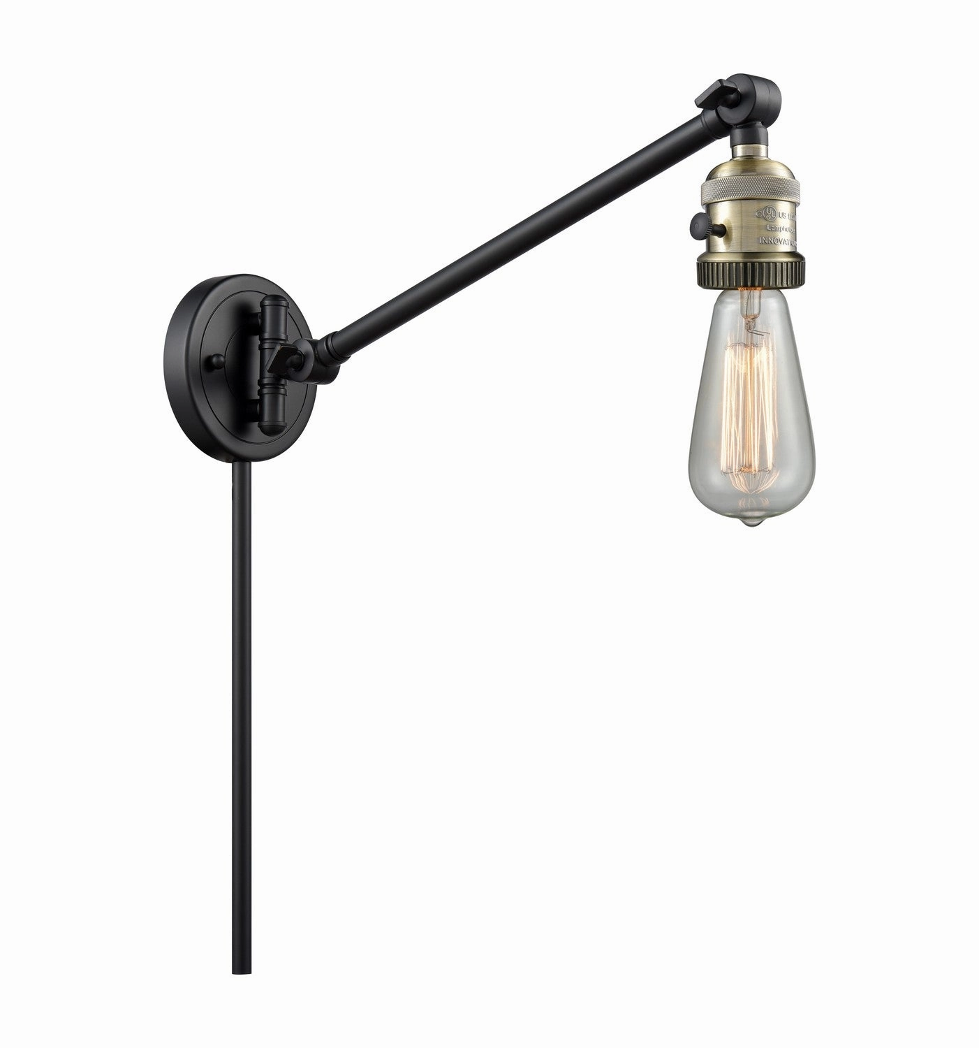Franklin Restoration One light Swing Arm With Switch Black Antique Brass Best Wall Lights online store