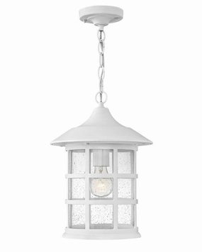 Freeport Coastal Elements LED Outdoor Lantern Textured White Outdoor Hanging Lights Lighting bundle deal