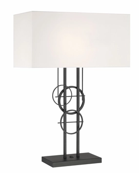 George Kovacs Lighting P5136-066 Tempo Two Light Table Lamp Lamp Black Sale on Modern Lamps