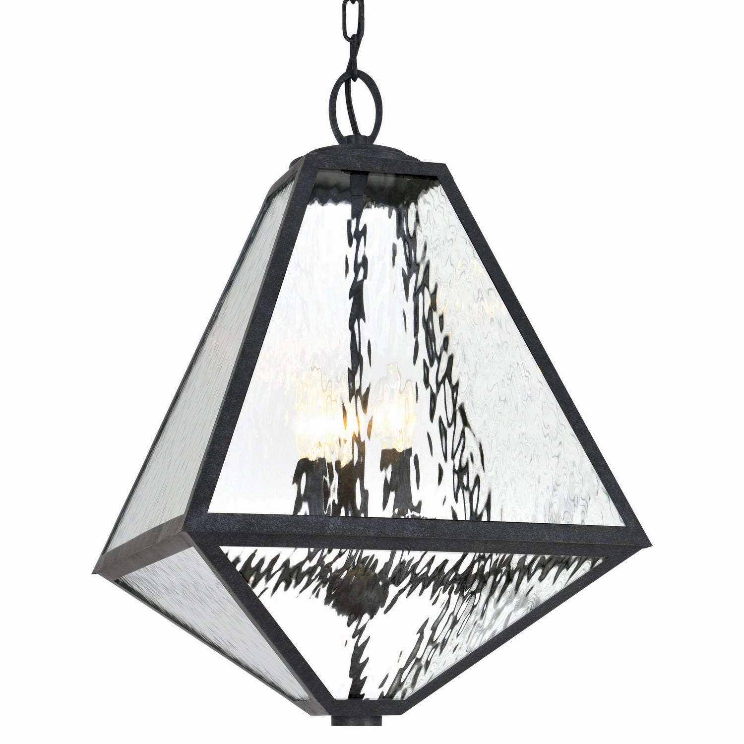 Glacier Three Light Outdoor Chandelier Black Charcoal Outdoor Hanging Lights Lighting bundle deal