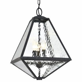 Glacier Three Light Outdoor Chandelier Black Charcoal Outdoor Hanging Lights Lighting bundle deal