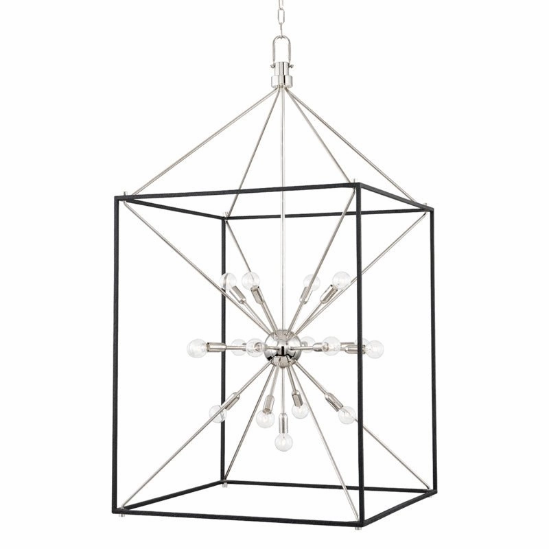 Glendale 25 Light Lantern Polished Nickel/Black Ceiling Lights Lighting buy online