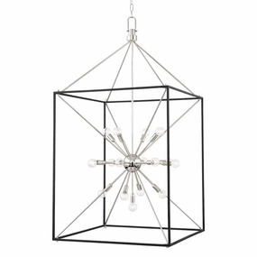 Glendale 25 Light Lantern Polished Nickel/Black Ceiling Lights Lighting buy online