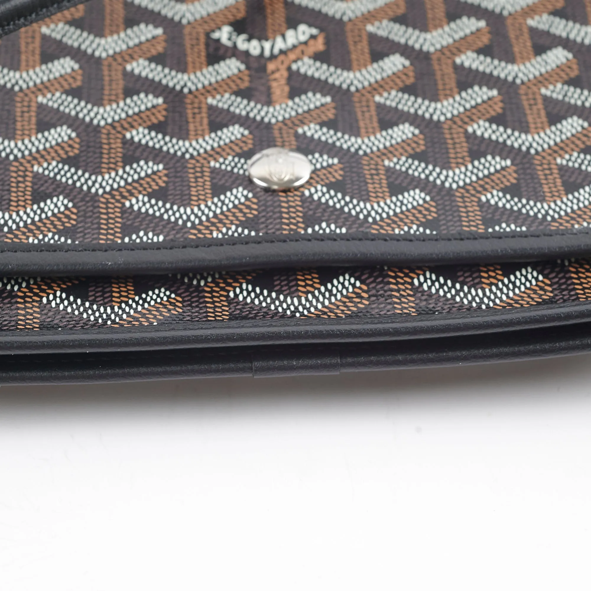 Goyard Plumet Leather Crossbody Shoulder Bag Black
