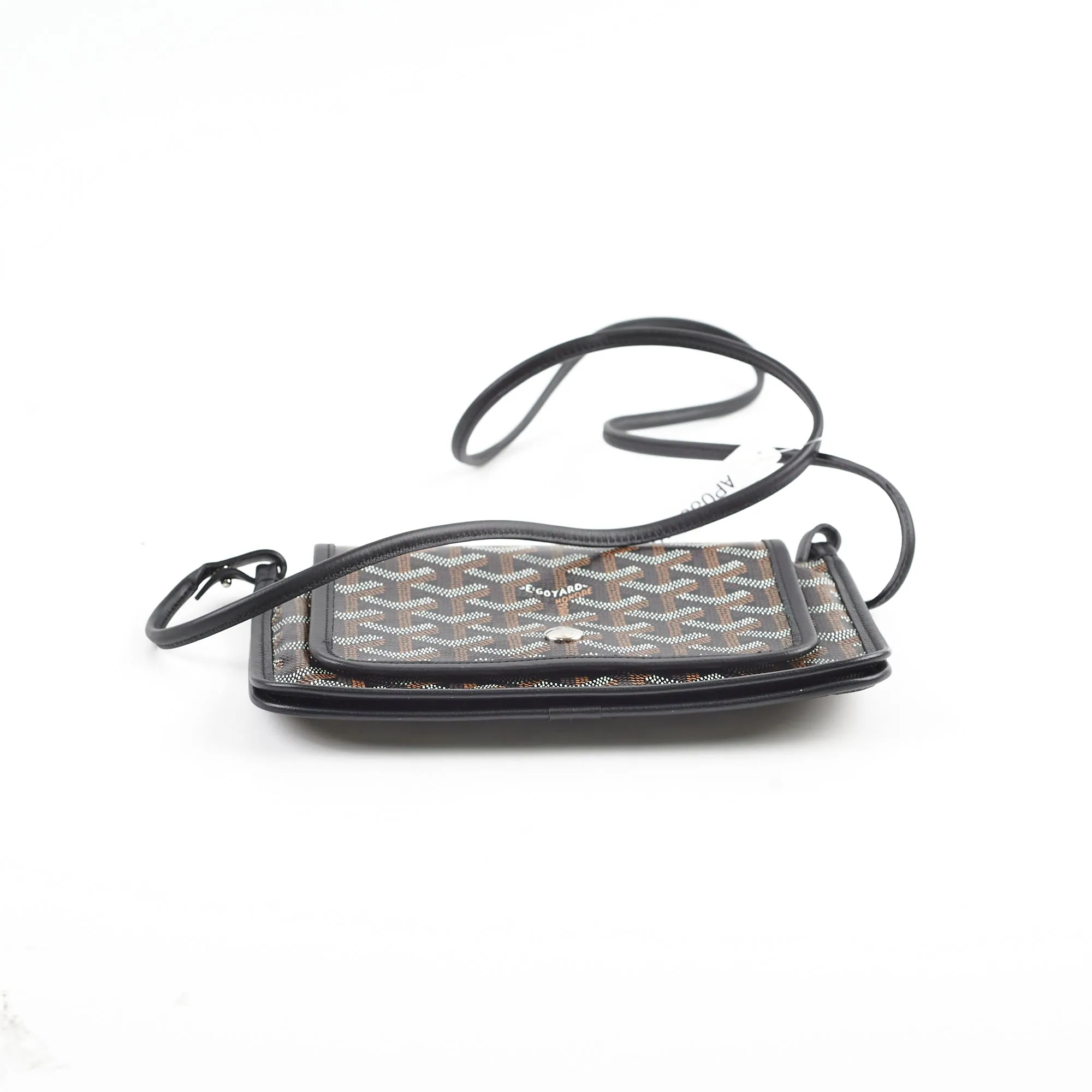 Goyard Plumet Leather Crossbody Shoulder Bag Black