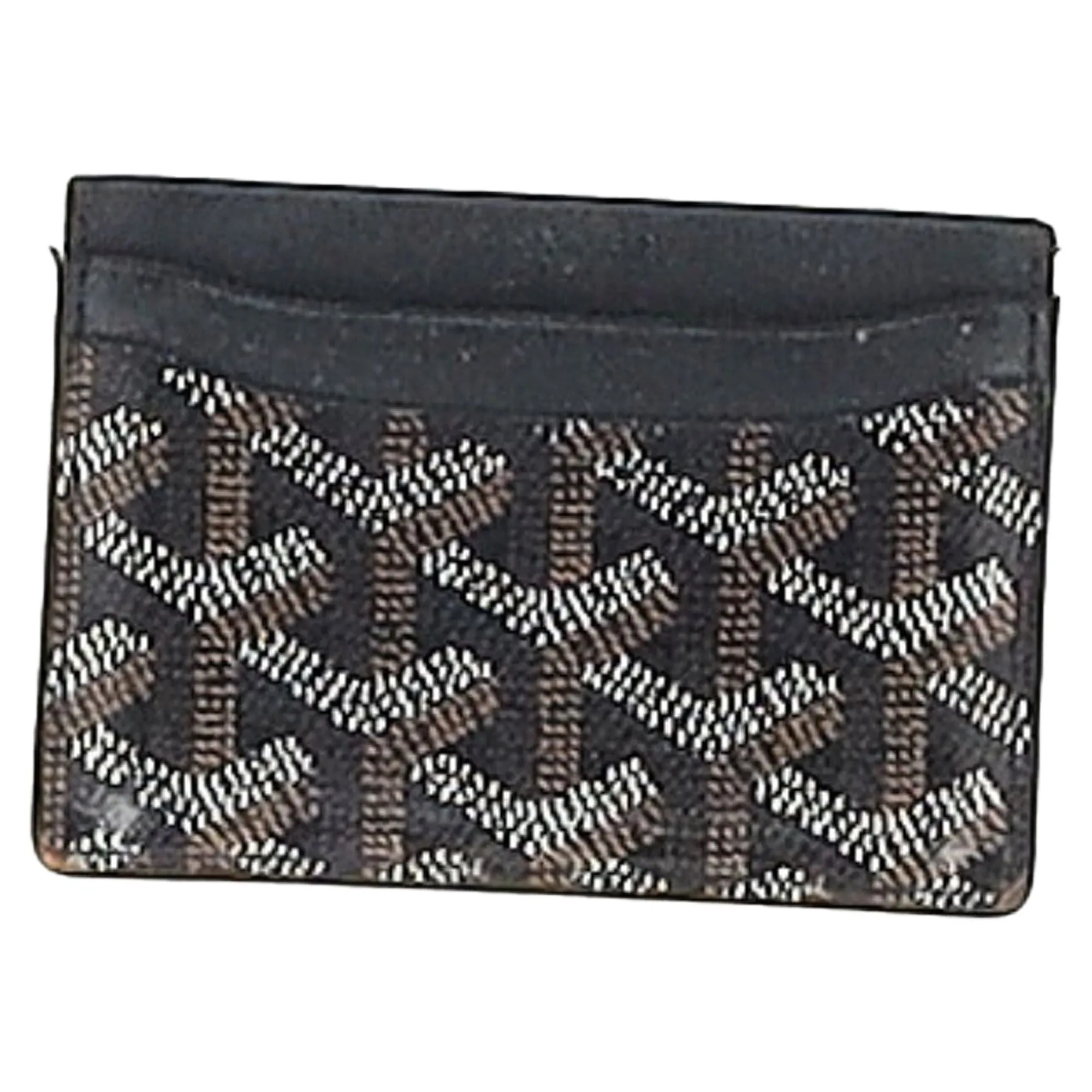 Goyard Saint-Sulpice Card Holder in Black Coated Canvas