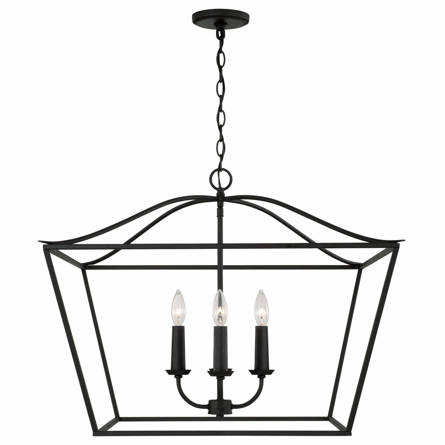 Grady Four Light Pendant Black Iron Cheap Ceiling Lights available