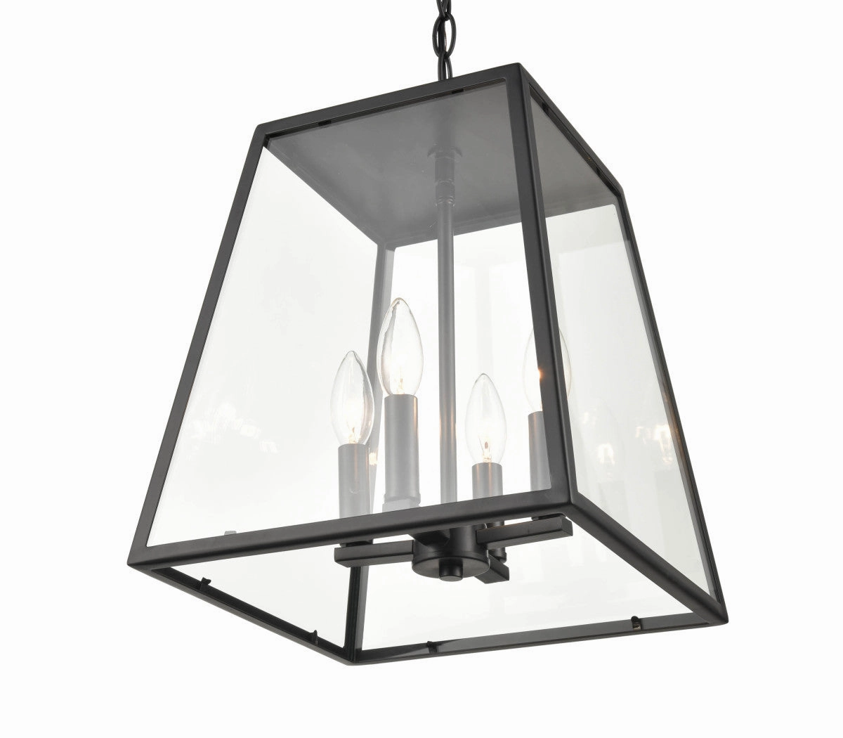 Grant Four Light Outdoor Lantern Powder Coated Black Garden Hanging Lights promo