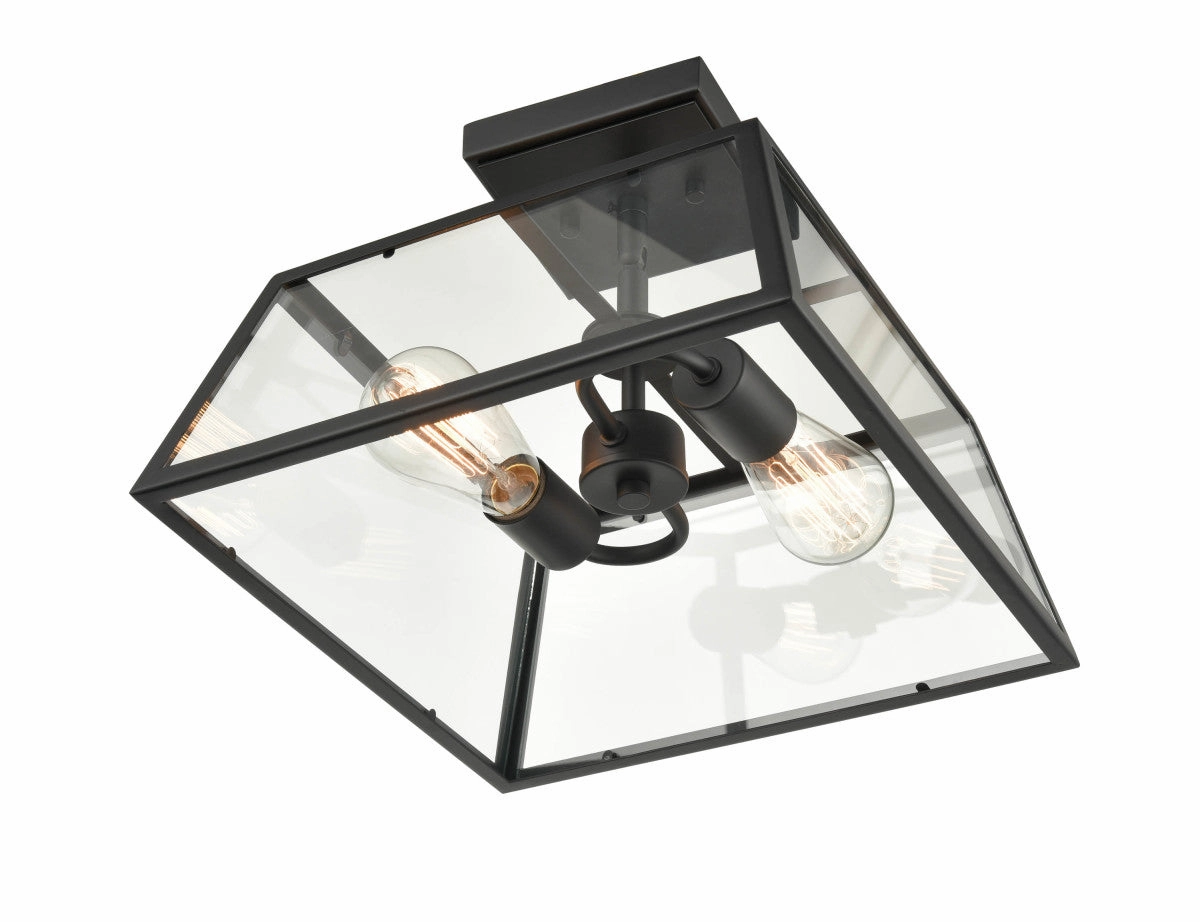 Grant Two Light Outdoor Lantern Powder Coated Black Exterior Ceiling Lights markdown