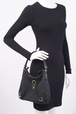 Gucci Abbey GG Shoulder Bag Black Supreme Canvas