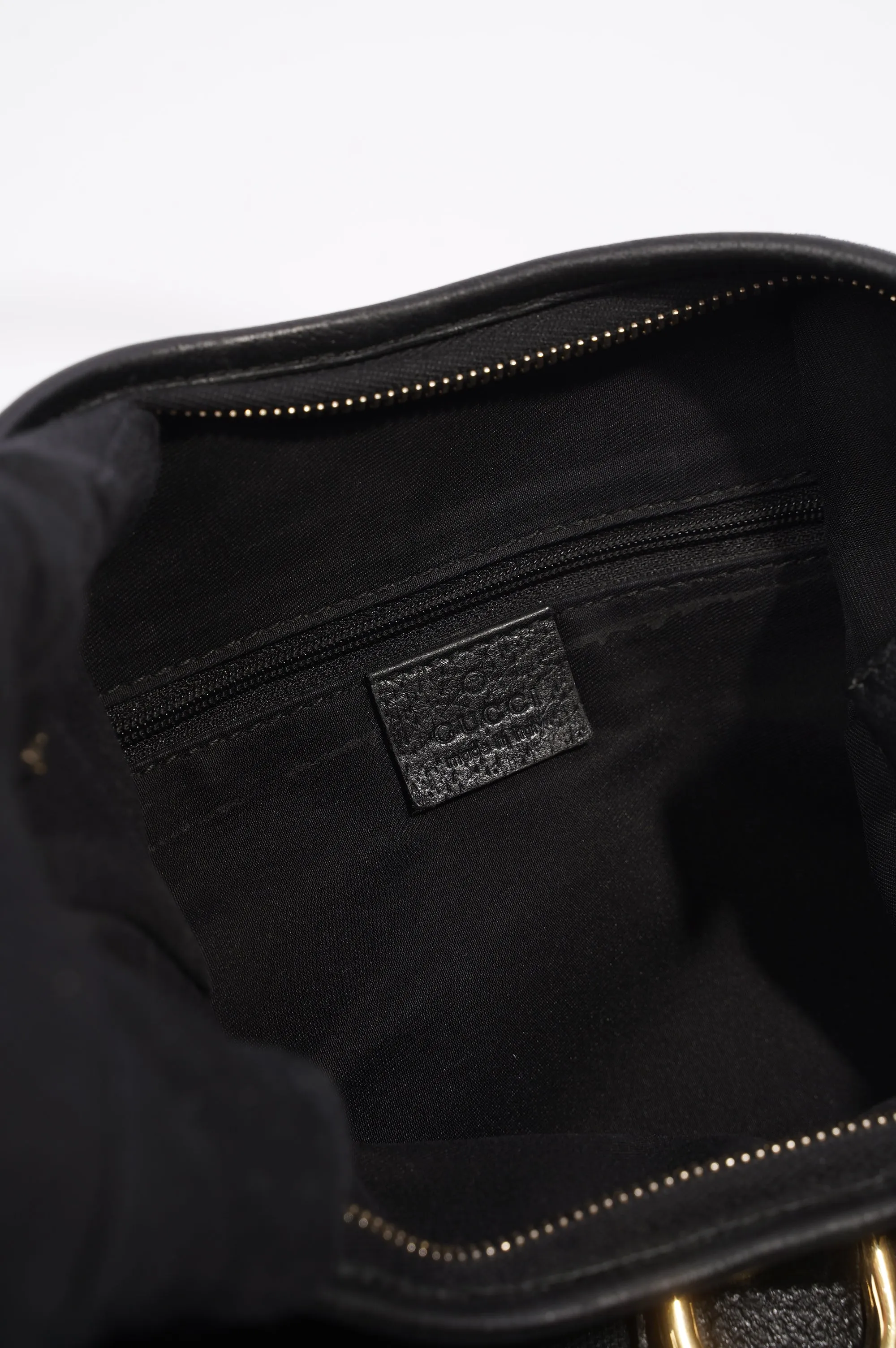 Gucci Abbey GG Shoulder Bag Black Supreme Canvas