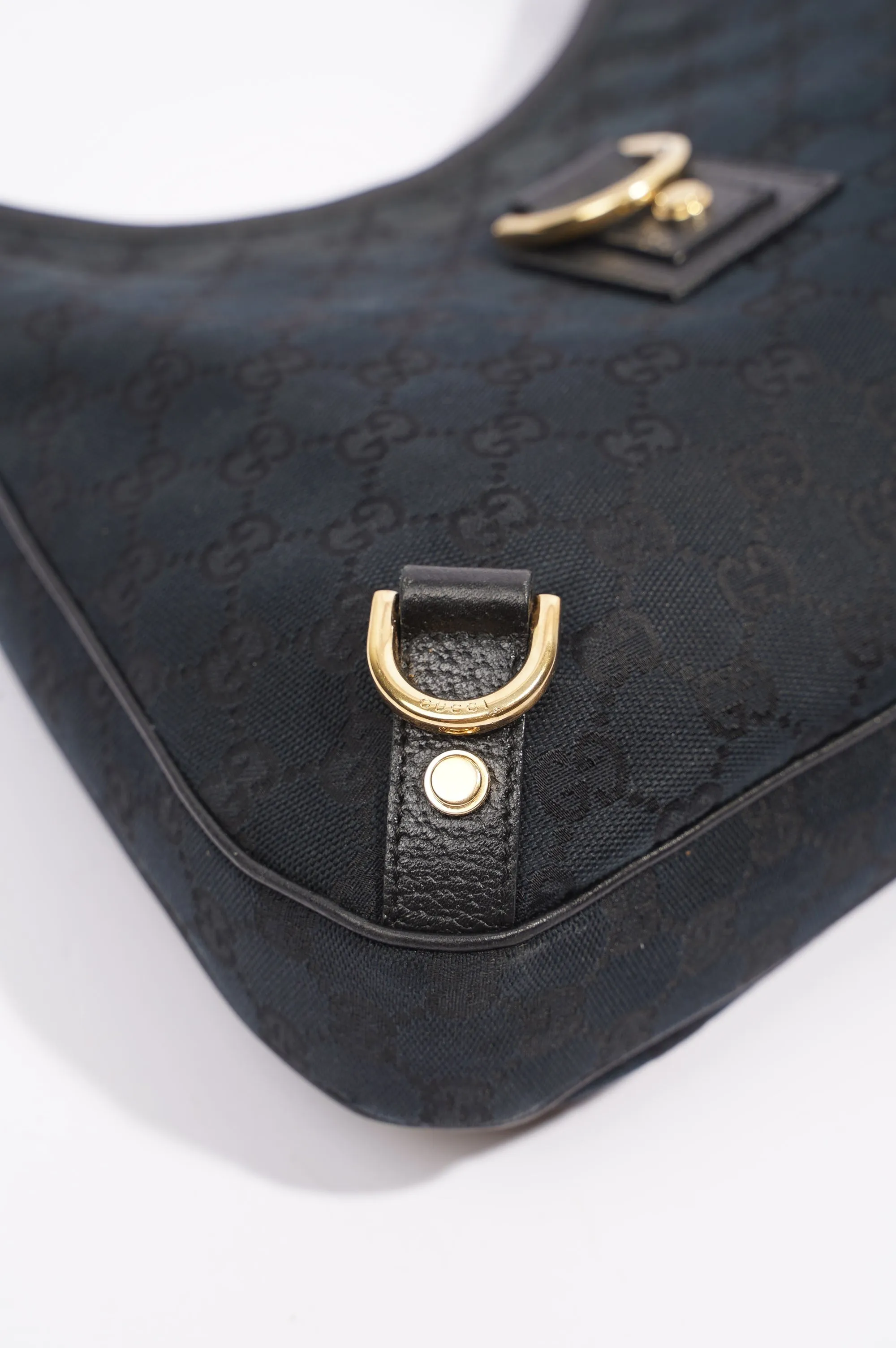 Gucci Abbey GG Shoulder Bag Black Supreme Canvas