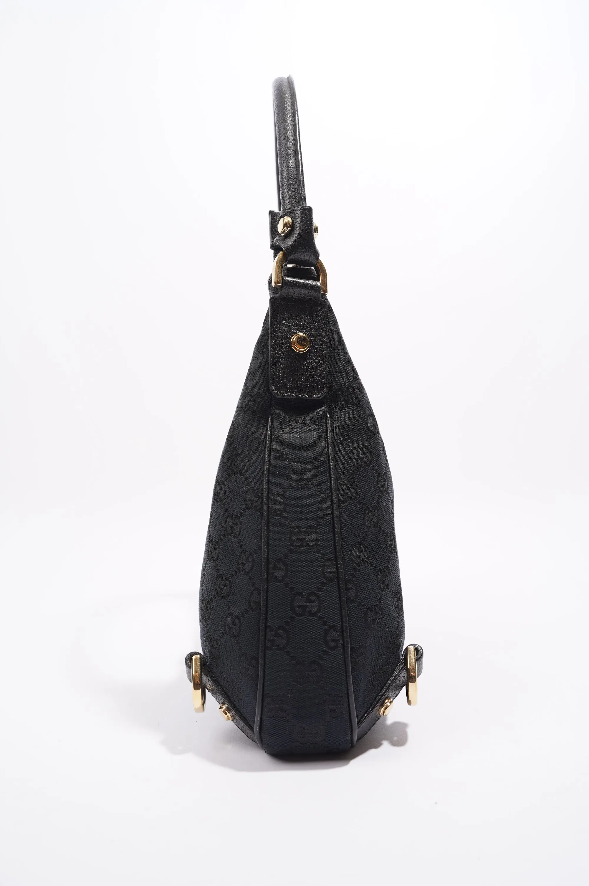 Gucci Abbey GG Shoulder Bag Black Supreme Canvas