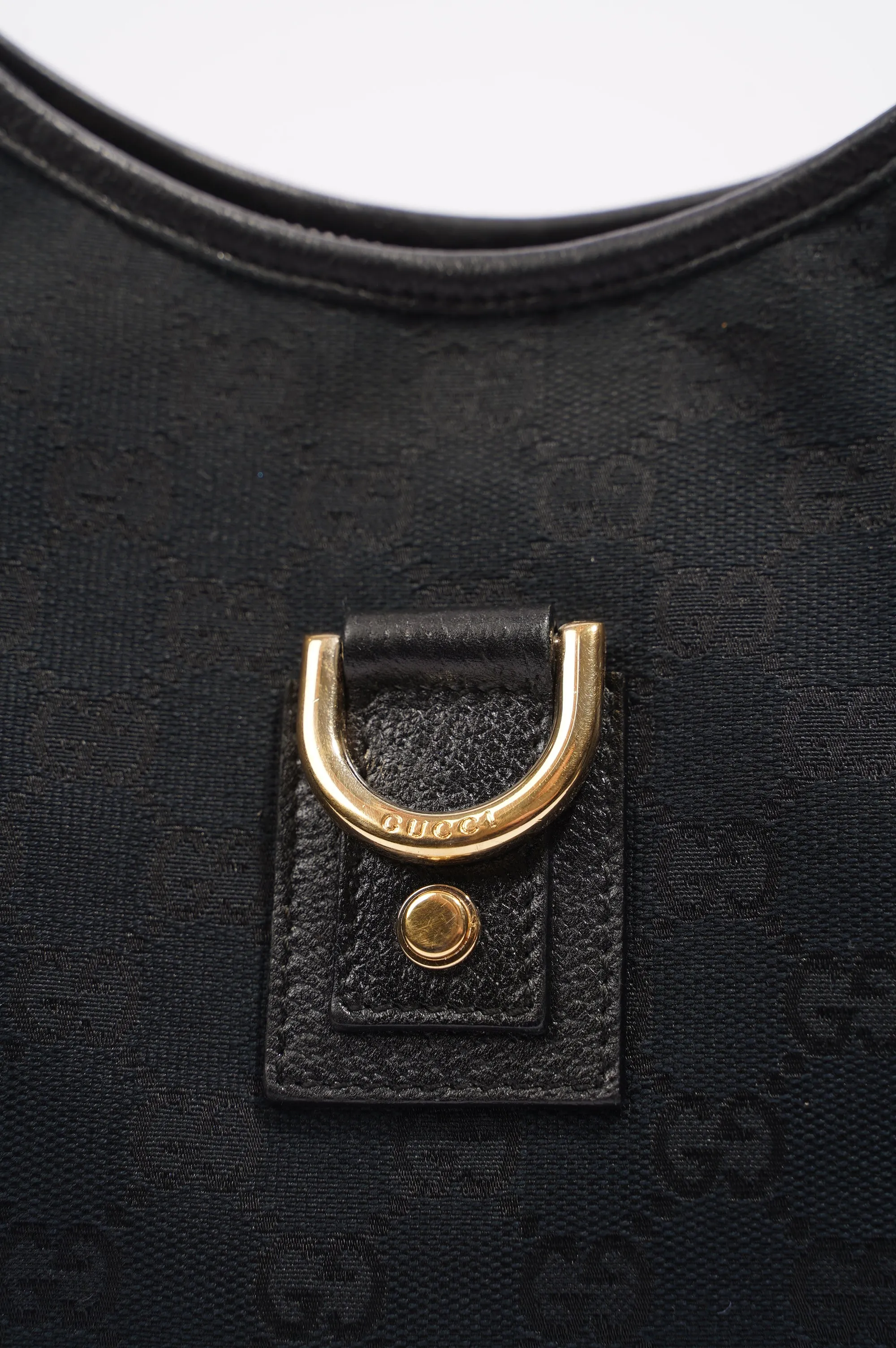 Gucci Abbey GG Shoulder Bag Black Supreme Canvas