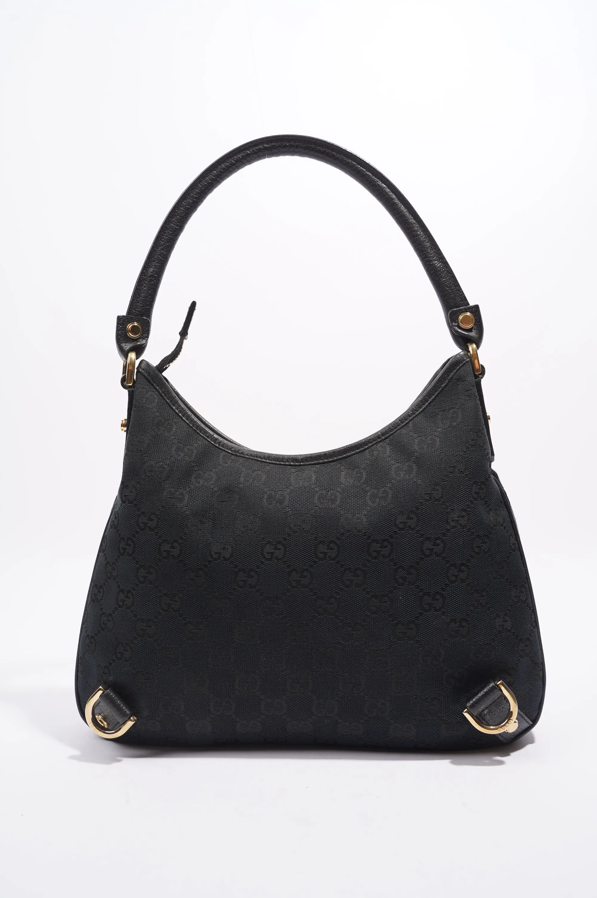 Gucci Abbey GG Shoulder Bag Black Supreme Canvas