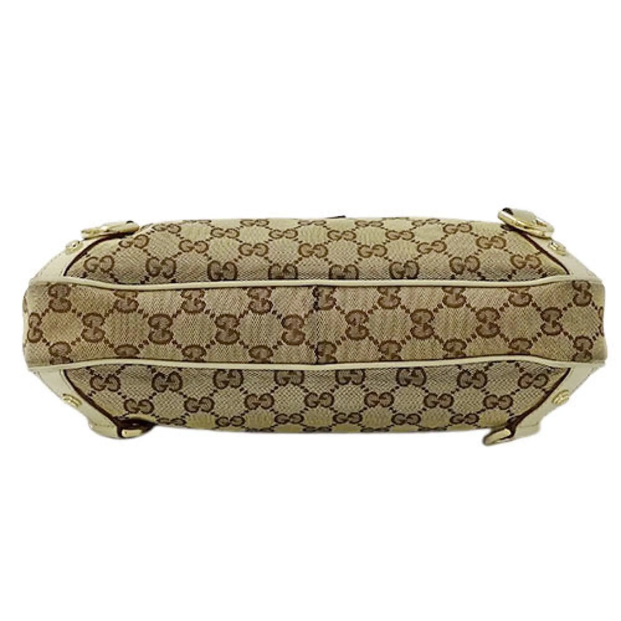 Gucci Bag Ladies Shoulder Handbag Abbey GG Canvas Brown Beige Ivory White 130738