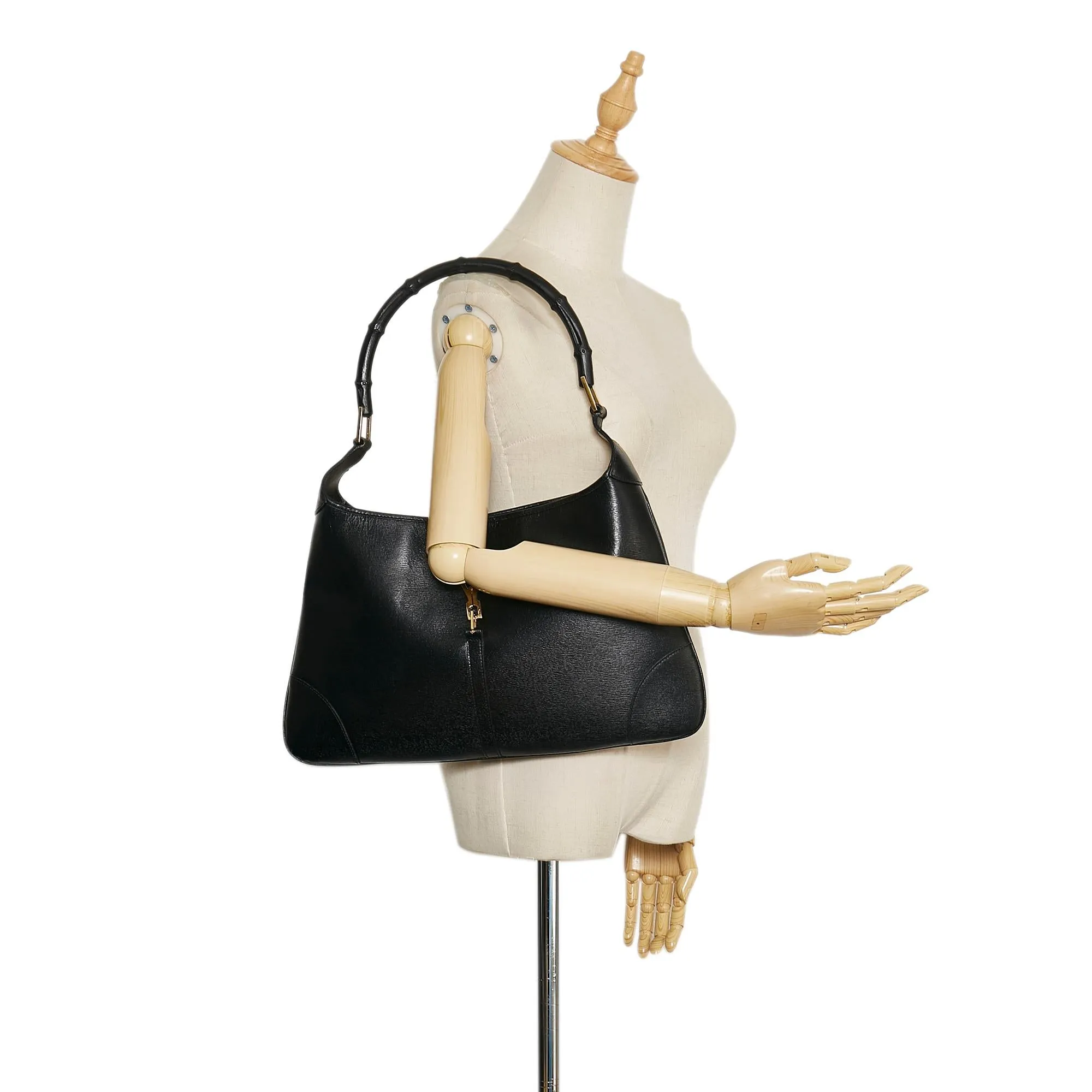 Gucci Bamboo Jackie Leather Shoulder Bag